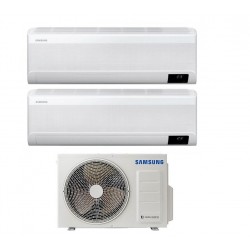 Climatizzatore Condizionatore Dual Split Inverter Samsung Serie Windfree Elite 9000+12000 btu con AJ050TXJ2KG/EU A+++ Wi-Fi 9+12 R-32 : Climafast