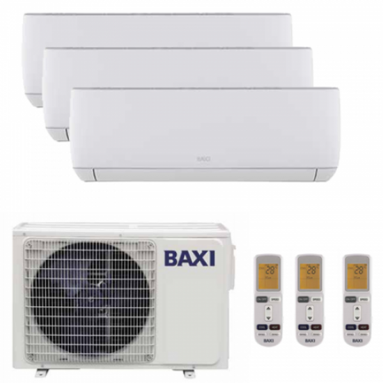 Climatizzatore condizionatore trial split baxi inverter astra 9+9+12 btu con lsgt60-3m a++/a+ wi-fi optional
