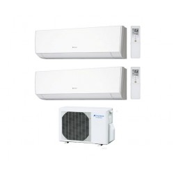 Climatizzatore condizionatore dual split a parete fuji inverter serie lm 7000+12000 con rog14l