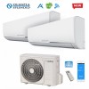 Climatizzatore condizionatore dual split olimpia splendid nexya s4 e inverter 12000+12000 con os-cemeh21ei wi-fi ready r32 12+12 new