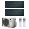 Climatizzatore condizionatore daikin bluevolution dual split inverter stylish total blackwood ftxa-bt a++ wi-fi r-32 9000+12000 con 2mxm40m : climafast