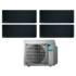 Climatizzatore condizionatore daikin bluevolution quadri split inverter serie stylish total black 12+12+12+12 con 4mxm80n r-32 wi-fi integrato