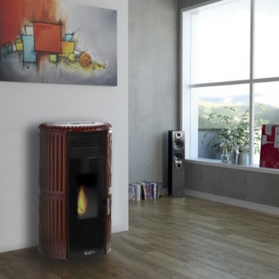 Termostufa a Pellet Laminox Jessica Idro Maiolica Black Line 13 kW : Climafast