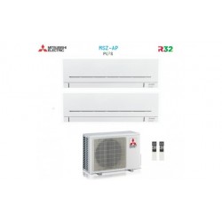 Climatizzatore condizionatore mitsubishi electric dual split inverter msz-ap r-32 12000+12000 con mxz-2f53vf 12+12 wi-fi